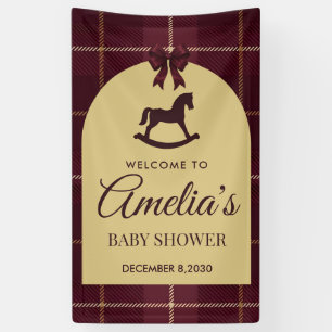 Custom luxury Rocking Horse baby shower Banner
