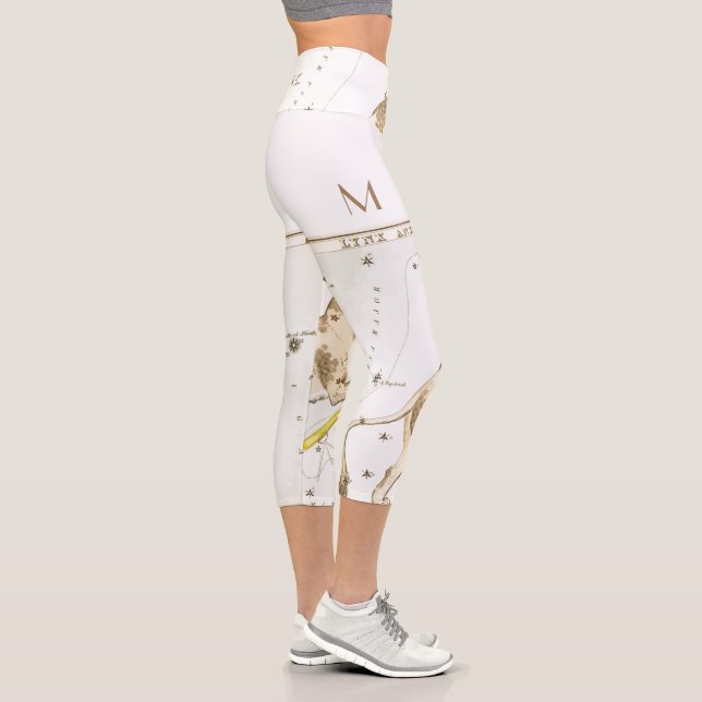 Custom Lynx Astrologer Constellation Horoscope Capri Leggings (Right)