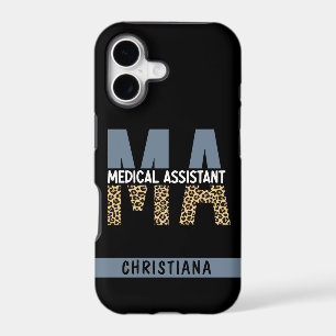 Custom MA Medical Assistant Leopard Print
