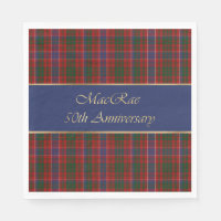 Custom MacRae Clan Tartan Plaid Paper Plate