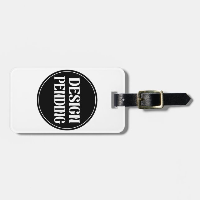 Custom-made, artistic, elegant luggage tag (Front Horizontal)