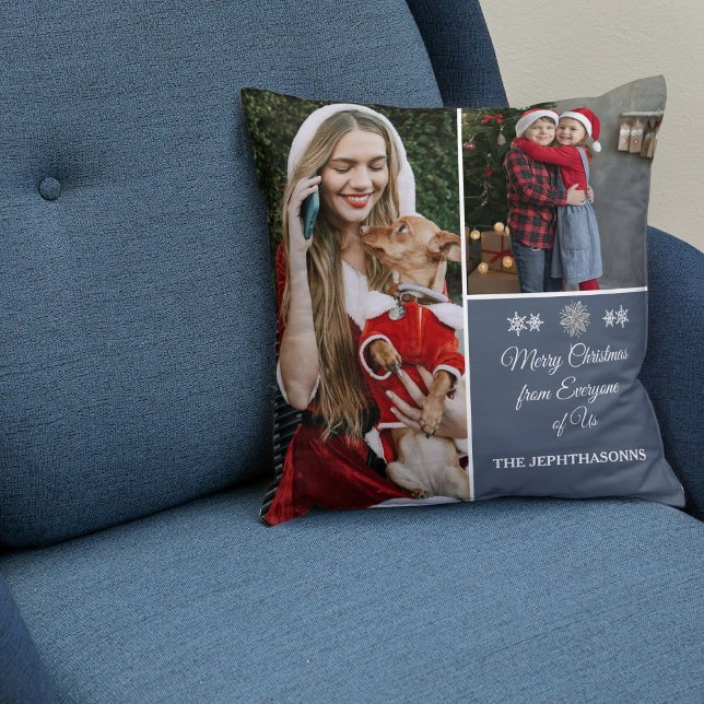 Custom Made Holiday Fun Photo Gift Merry Christmas Cushion (Creator Uploaded)