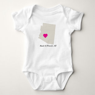 Custom Made In Arizona State Love Baby Tee