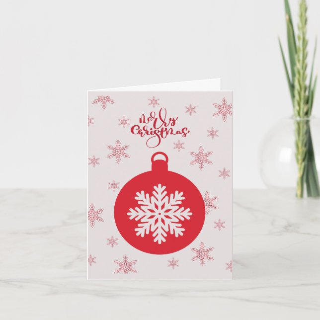 Custom Made Merry Christmas Festive Holiday Card (Front)