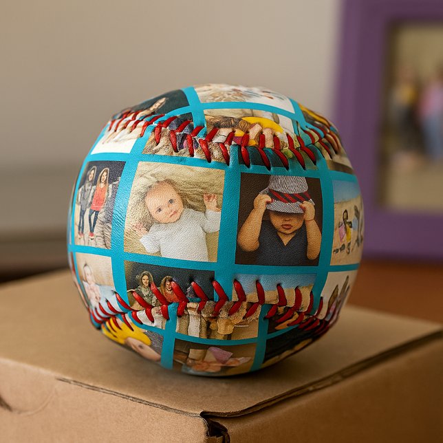 Custom Made Personalised One of a Kind 10 Photo Baseball (Custom Made Personalized One of a Kind 10 Photo Baseball by Ricaso. Add photographs, gift idea)