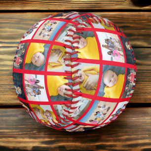Custom Made Personalised One of a Kind 10 Photo Baseball