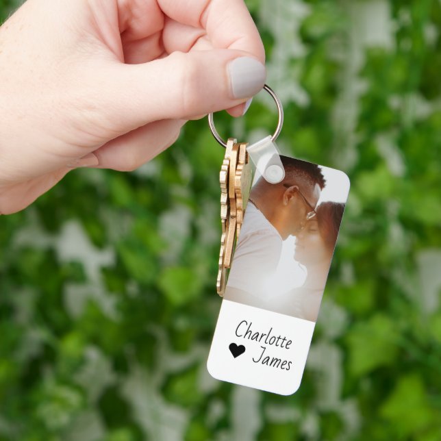 Custom Made Photo And Text Personalised Key Ring (Hand)