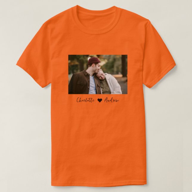 Custom Made Photo And Text Personalised T-Shirt (Design Front)