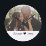 Custom Made Photo And Text Personalized Round Clock<br><div class="desc">Custom Made Photo And Text Personalized wall clock from Ricaso  - add your own photograph,  art and text to this customizable acrylic clock</div>