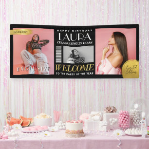 Custom Magazine Cover Modern Birthday Banner