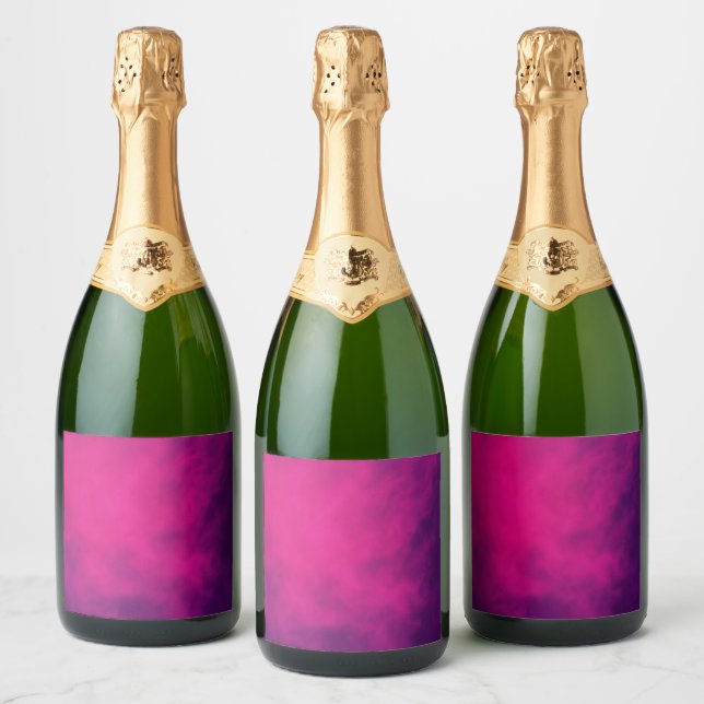 Custom Magenta Wine Bottle Labels (Bottles)