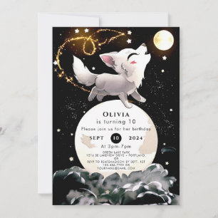 Custom Magical Wolf Birthday Invitation