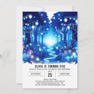Custom Magical Woodland Digital Birthday Invitation