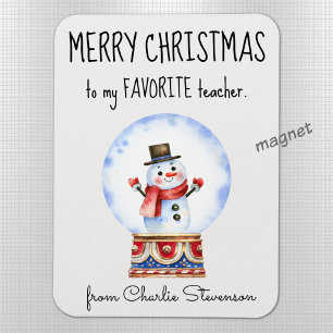 Custom Magnet Favourite Teacher Merry Christmas