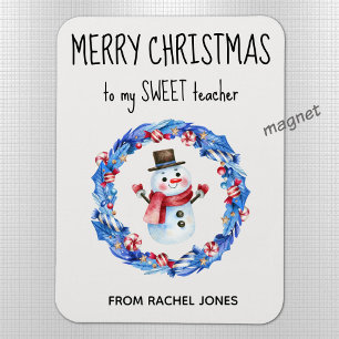 Custom Magnet Sweet Teacher Merry Christmas