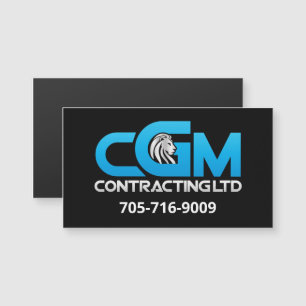 Custom Magnetic Business card CGM Contracting