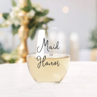 Custom Maid Of Honour Black Text Font
