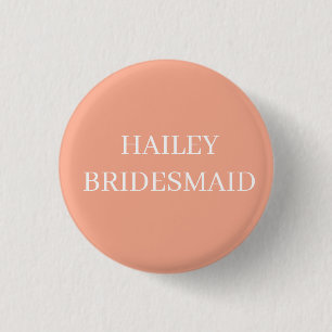 CUSTOM MAID OF HONOUR HONOR BADGE BUTTON WEDDING 