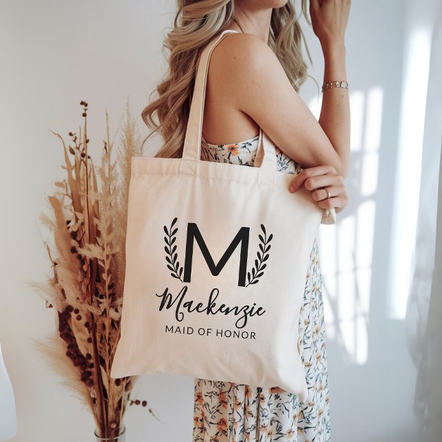 Custom Maid of Honour Proposal Bag, Bachelorette Tote Bag (custom name tote, maid of honor keepsake, wedding party tote bag, bachelorette party favor,)