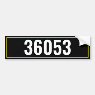 Custom Mailbox Number Bumper Sticker