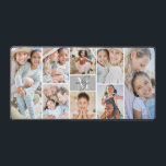 Custom Make Your Own 8 Photo Collage Desk Mat<br><div class="desc">Personalized Initial Name Monogram Photo Collage Desk Mat. Add a personal and stylish touch to your workspace with this custom desk mat, perfect as an office accessory or extra-large mouse pad for your work-from-home business. The design features a gray box in the center with a crisp white initial letter and...</div>