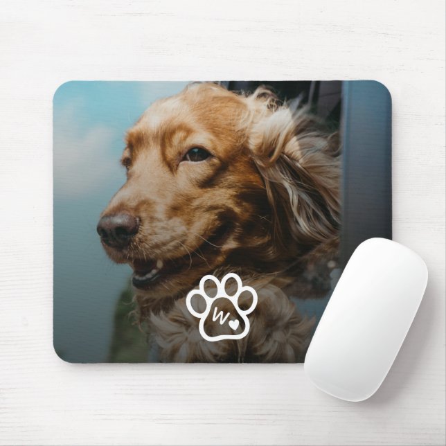 Custom Make Your Own Pet Photo Potrait Monogram Mouse Pad (With Mouse)