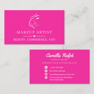 Custom Makeup Artist Business Card