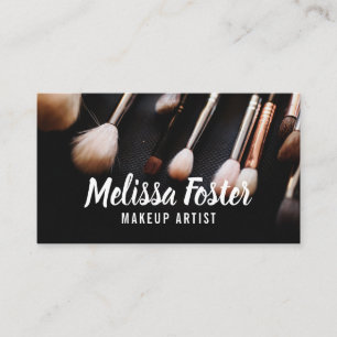 Custom Makeup Brush Makeup Artist Business Card