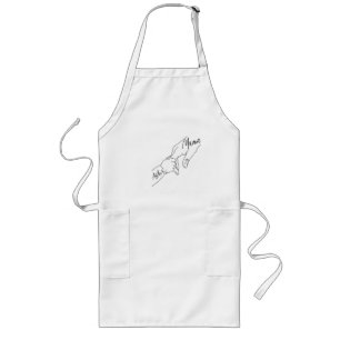 Custom Mama And Kids Holding Hands personalised Long Apron