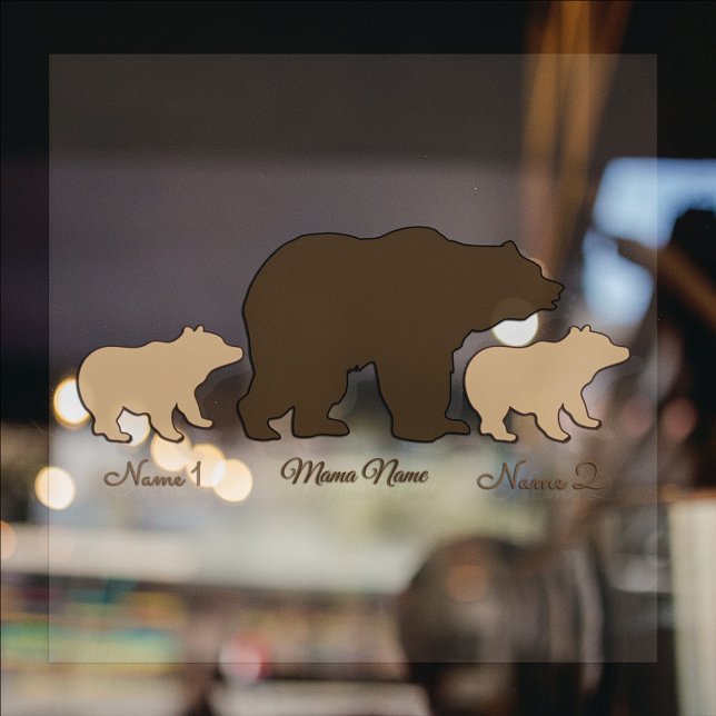 Custom Mama Bear With 2 Kid Names Mothers Day Gift (Creator Uploaded)