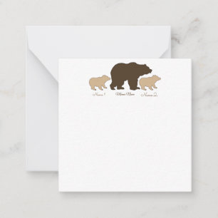 Custom Mama Bear With 2 Kid Names Mothers Day Gift Card