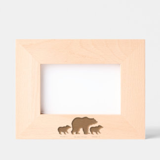 Custom Mama Bear With 2 Kid Names Mothers Day Gift Etched Frames