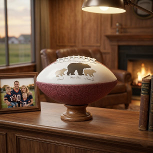 Custom Mama Bear With 2 Kid Names Mothers Day Gift Football