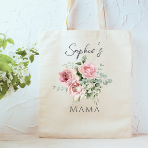 Custom Mama Floral Tote Bag