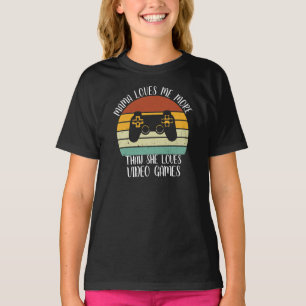 CUSTOM Mama Loves Me More Than She Loves Video Gam T-Shirt