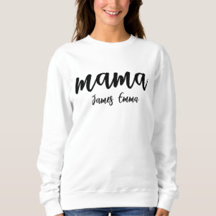 Custom Mama Sweatshirt with Kids Name, Personalise