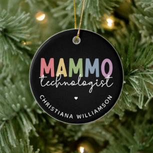 Custom Mammo Technologist Mammography Tech Ceramic Tree Decoration