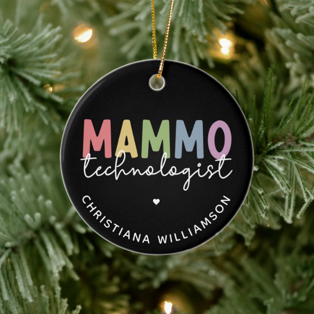 Custom Mammo Technologist Mammography Tech Ceramic Tree Decoration (Tree)