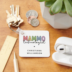 Custom Mammo Technologist Mammography Tech Key Ring