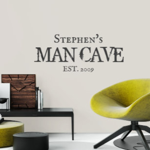 Custom Man Cave Personalised Gift  Wall Decal