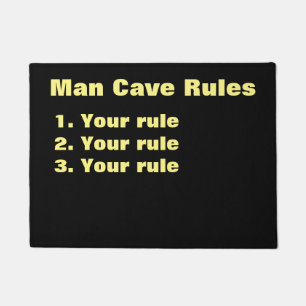 Custom Man Cave Rules Doormat