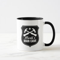 Custom manly man cave coffee mug for guys