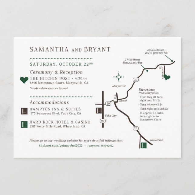 Custom Map Design - For Samantha Enclosure Card (Front)