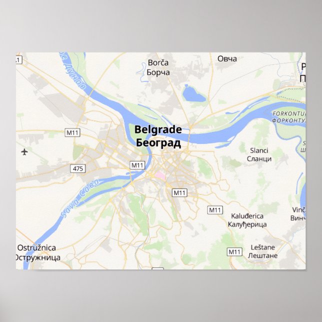 Custom Map Poster Landscape (Front)