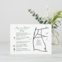 Custom Map Welcome Wedding Card for JANE