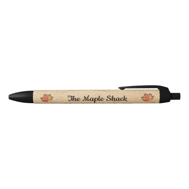 Custom Maple Syrup Business  Black Ink Pen (Top)