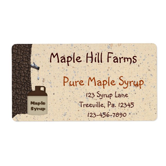 Custom Maple Syrup Business Label (Front)