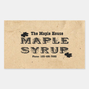 Custom Maple Syrup Rectangle Business Sticker