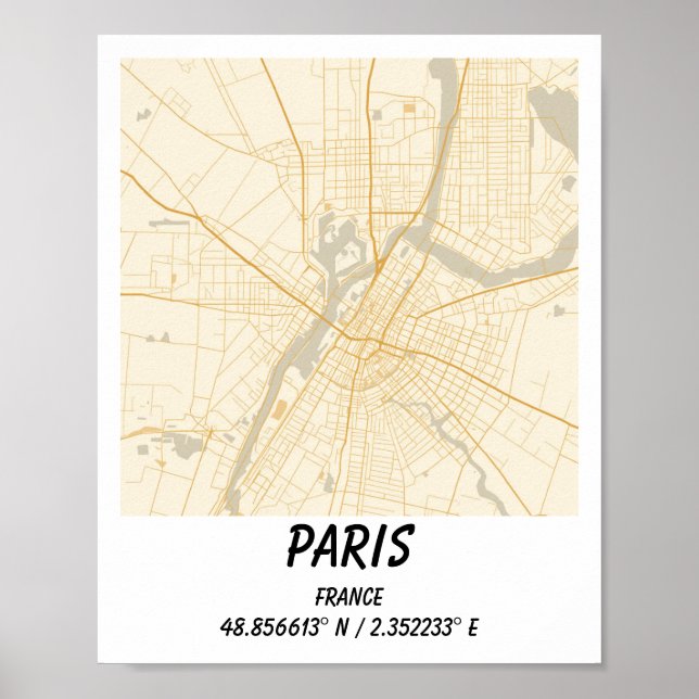 Custom Maps, City Map Prints, Custom Map Print (Front)