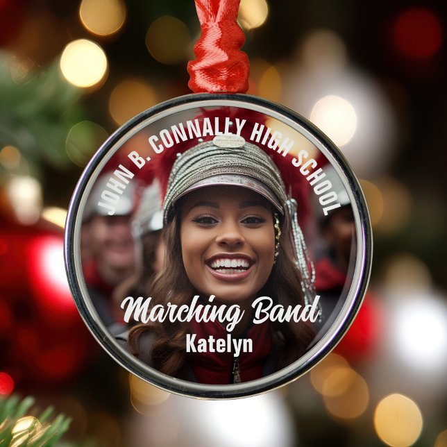 Custom Marching Band Photo High School Christmas Metal Tree Decoration (Creator Uploaded)